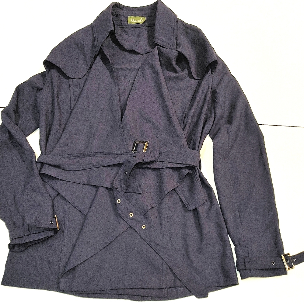 Belted shawl lightweight jacket